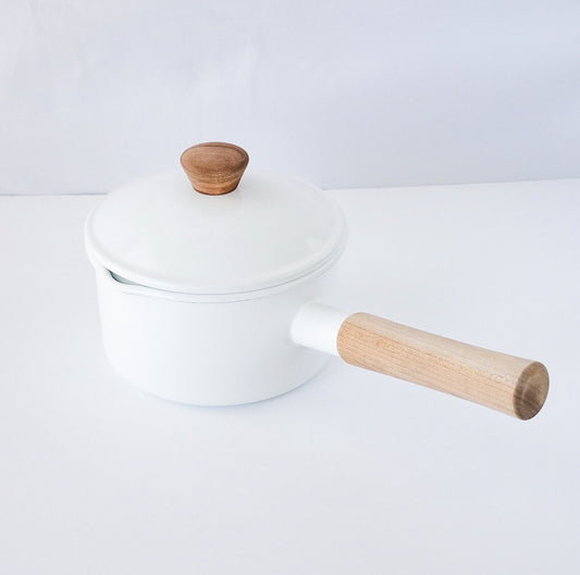 野田琺瑯 / ソースパン 14cm クルール ホワイト