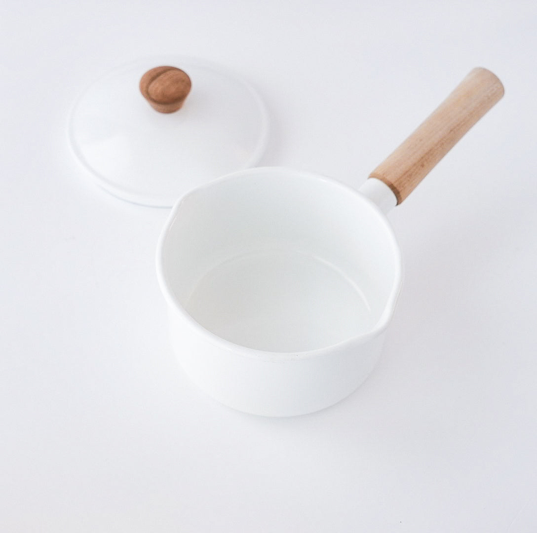野田琺瑯 / ソースパン 14cm クルール ホワイト
